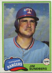 1981 Topps Baseball Cards      095      Jim Sundberg
